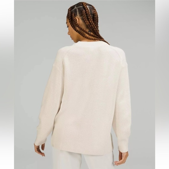 Women's Lululemon Merino Wool blend ribbed crew neck sweater - Picture 3 of 9